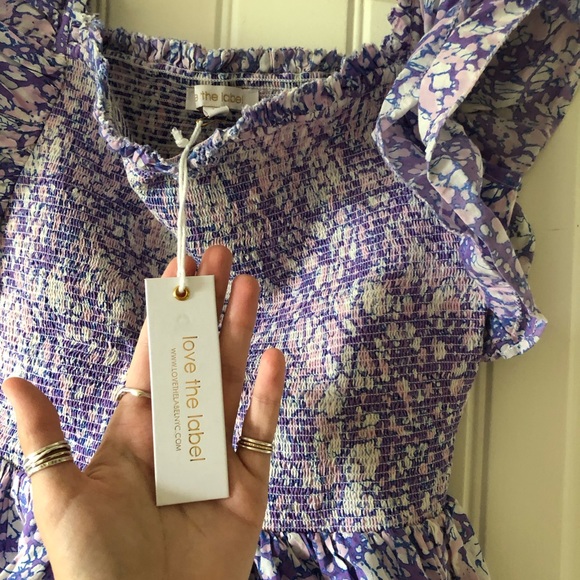 Love the Label Smocked Summer Top Ruffle Sleeves - Picture 3 of 3